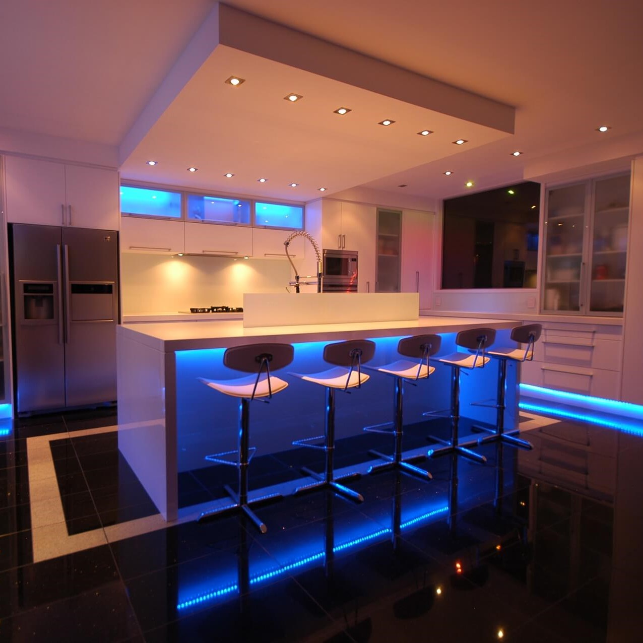 Vibrant RGB LED Strip Lights - Bluetooth Customizable Color-Changing Light Strip for Home Decor