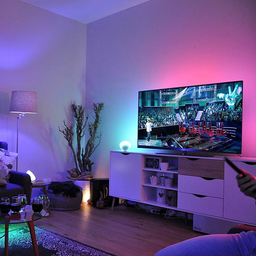 Vibrant RGB LED Strip Lights - Bluetooth Customizable Color-Changing Light Strip for Home Decor