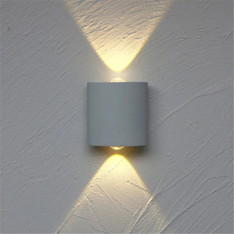 LuxRoyale ElementProof Waterproof Wall Sconce - Outdoor LED Light, Weather-Resistant - White / 2W