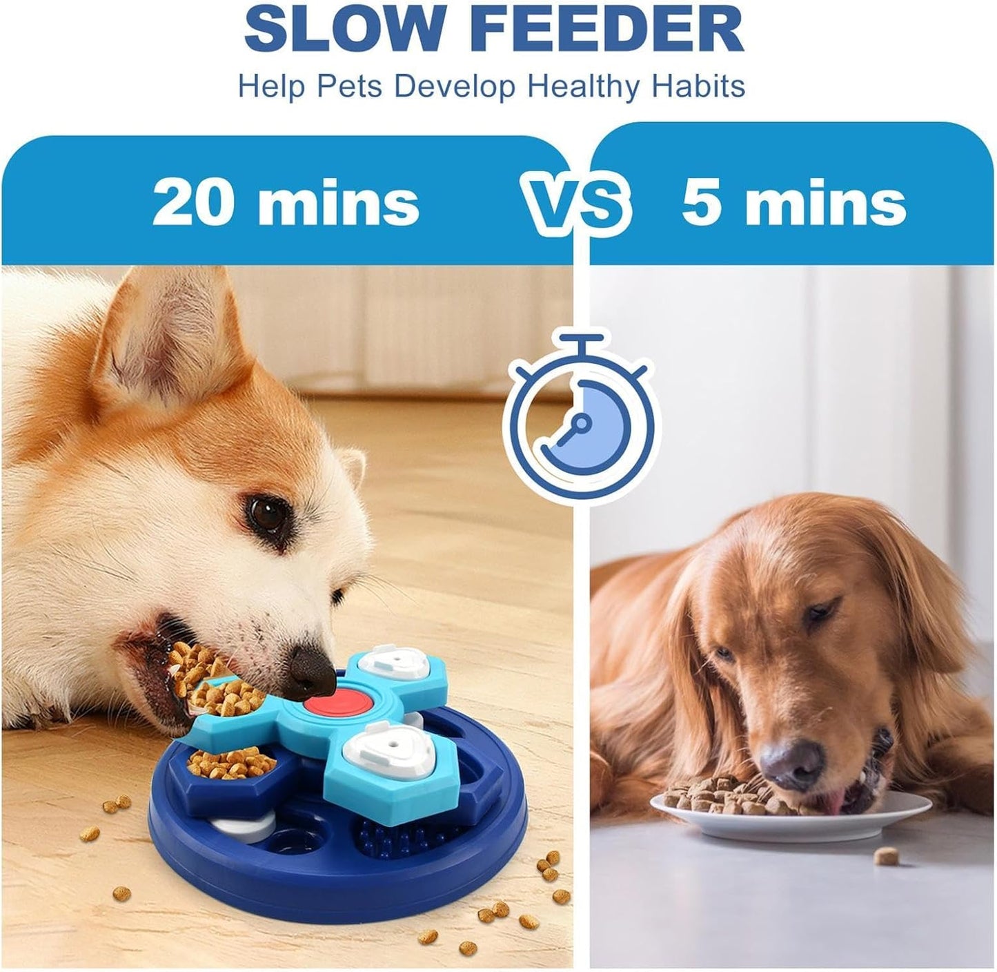 Furora Interactive Slow Feeder Bowl for Dogs - Healthy Eating, IQ Training, and Easy Clean Design