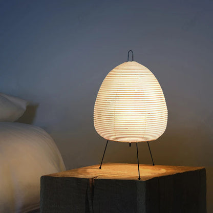 RoyaleGlow Akari Noguchi Table Lamp for Minimalist Elegance - A