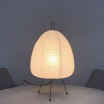 RoyaleGlow Akari Noguchi Table Lamp for Minimalist Elegance - A