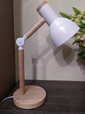 Royallure Wood Nordic Desk Lamp - Adjustable, Minimalist Design, E26/E27 Socket