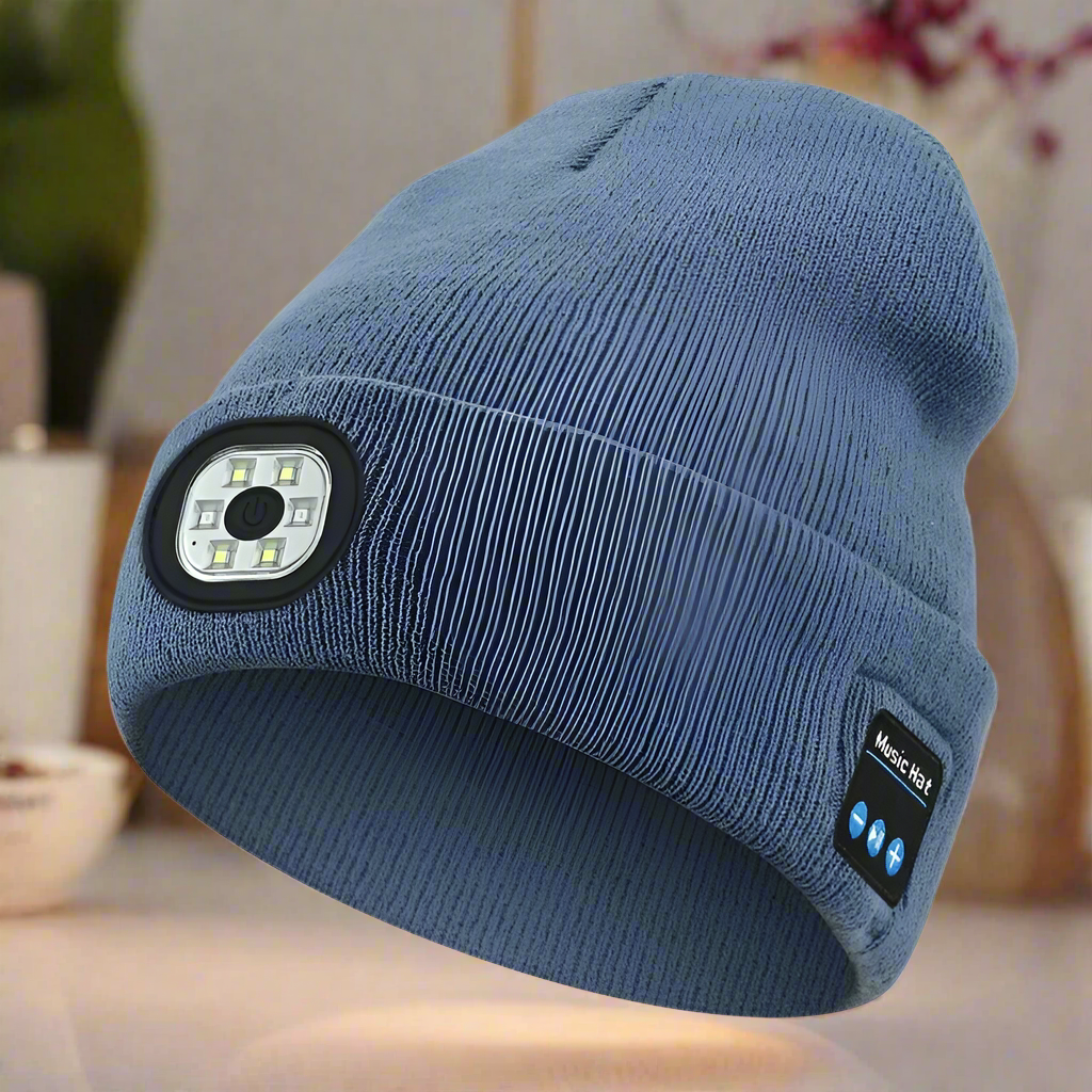 Rayvia Bluetooth Beanie – Wireless Music Hat with LED Light for Hands-Free Convenience