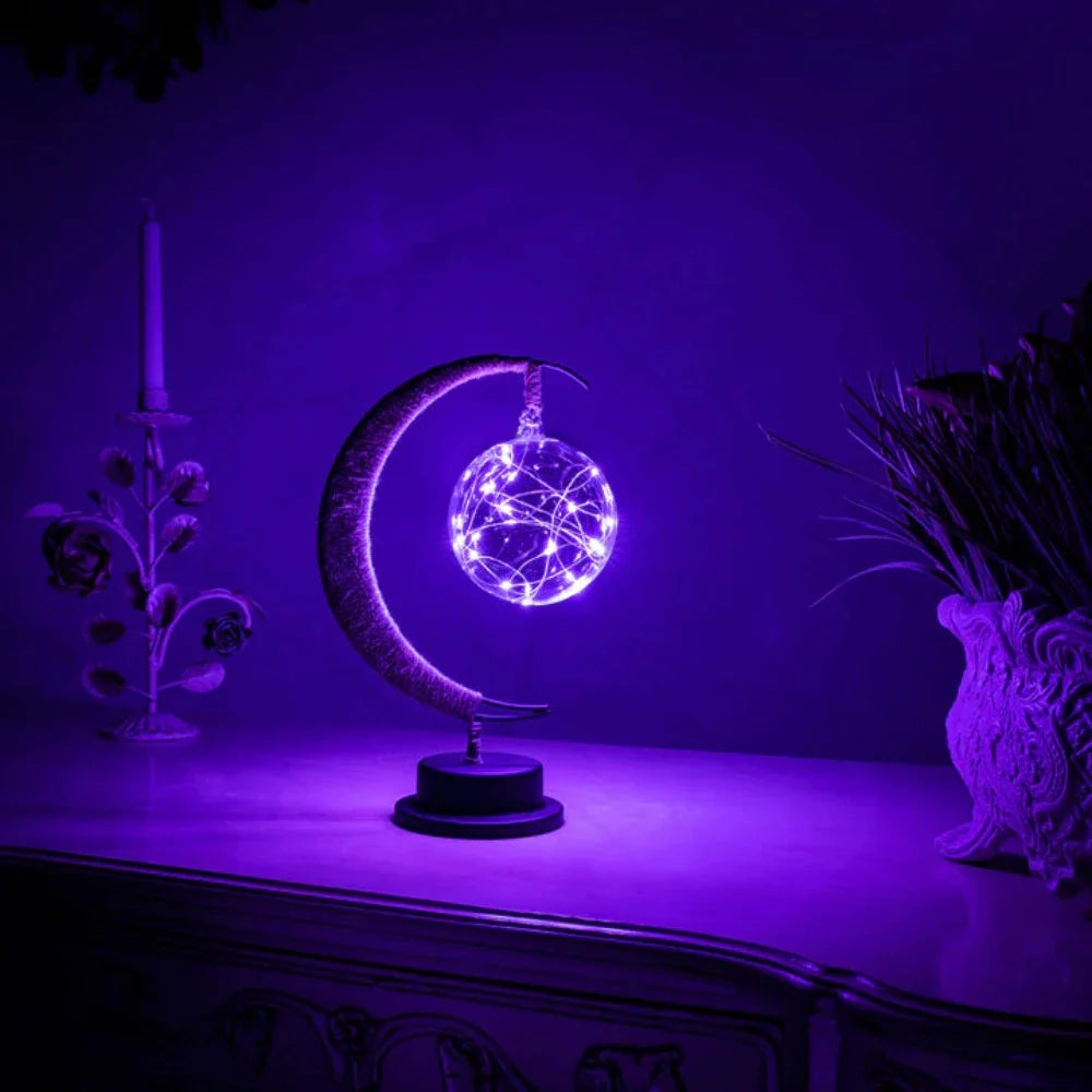 Royallure Enchanted Moon Wishing Lamp - USB & Battery, Magical Home Decor