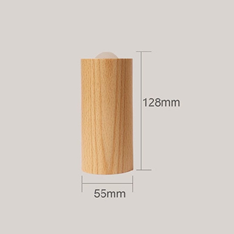 Royelux Lily Wooden Candle Light - Warm Ambiance Beech Wood Flickering LED Lamp - Small