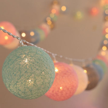 Royallure Cotton Ball Garland Lights – Cozy Decor for Home & Celebrations