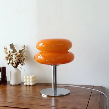 Stylish Egg Tart Glass Table Lamp with Minimalist Design