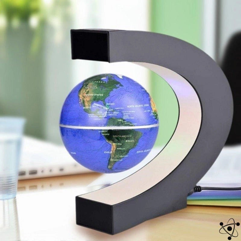 Royaleva Magnetic Levitating Globe - LED Floating World Map for Desk or Home Decor - Blue