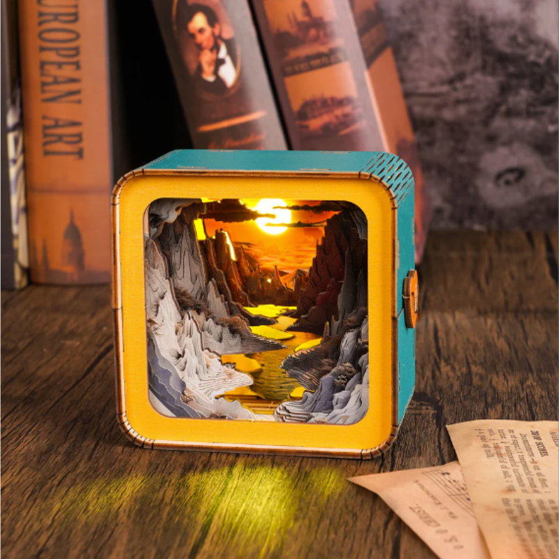 Rayvia 3D Wooden Night Light Puzzle Home Décor