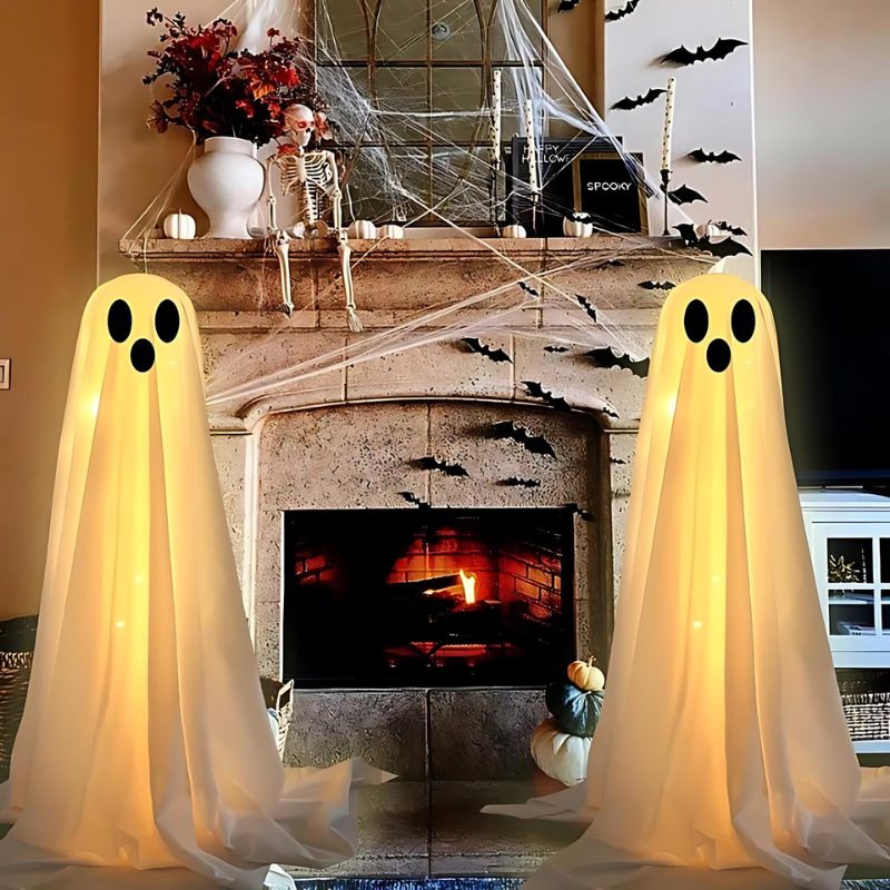 Rayvia Light-Up Ghost Decoration Set for Halloween