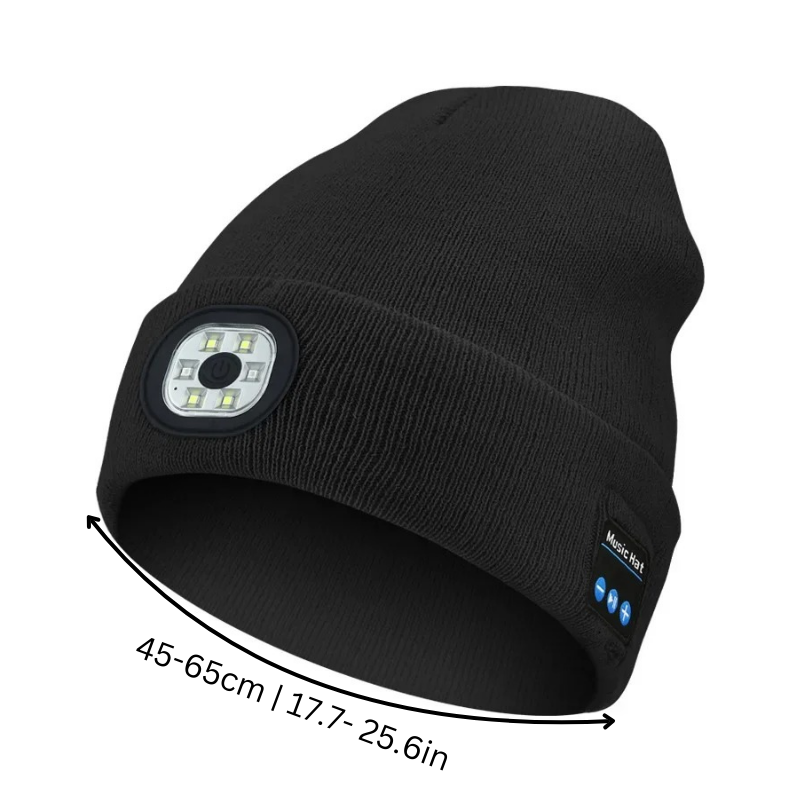 Rayvia Bluetooth Beanie – Wireless Music Hat with LED Light for Hands-Free Convenience