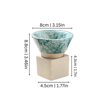 Rayvia Japanese Ceramic Coffee Cup Set of 2 Colors