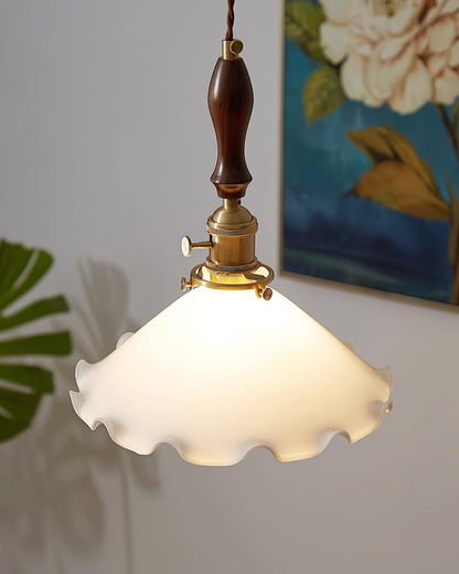 RoyaleGlow Vintage Floral Glass Pendant Lamp – Elegant Hanging Light for Home & Dining Decor