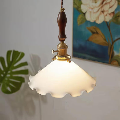 RoyaleGlow Vintage Floral Glass Pendant Lamp – Elegant Hanging Light for Home & Dining Decor