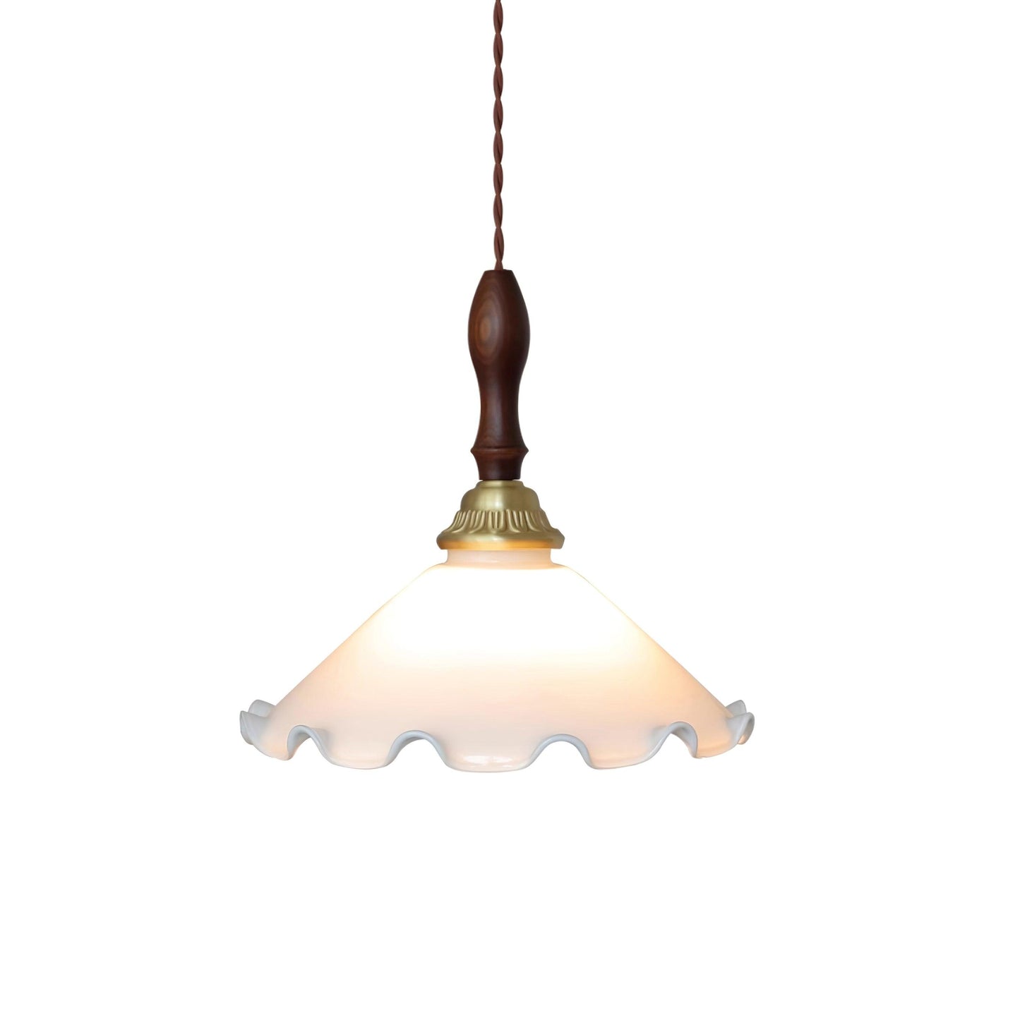 RoyaleGlow Vintage Floral Glass Pendant Lamp – Elegant Hanging Light for Home & Dining Decor