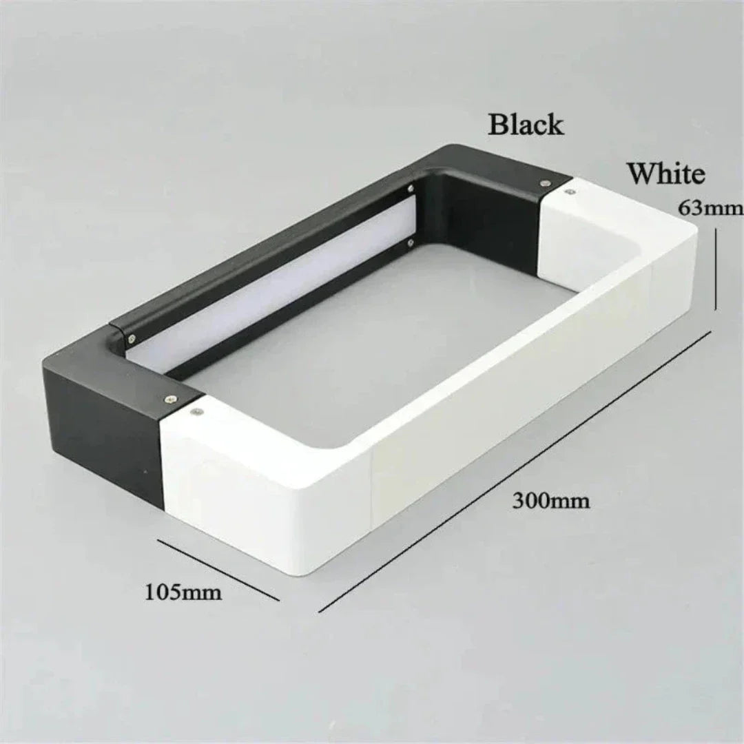 Rayvia MetroShine LED Wall Light - Modern Outdoor Lighting, Energy-Efficient - Black / Warm White