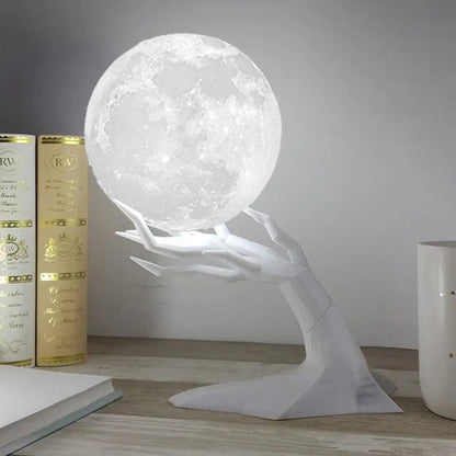 Lumora Moon Ultrasonic Air Humidifier Lamp - LED Ambient Light & Aroma Diffuser Combo