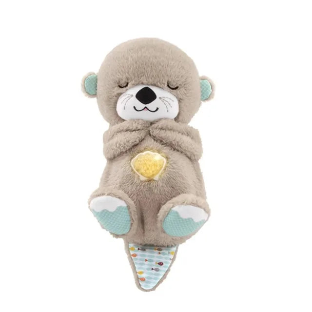 Royallure Soothing Breathing Otter Plush for Babies - Calming Sleep Companion with Gentle Sounds and Lights