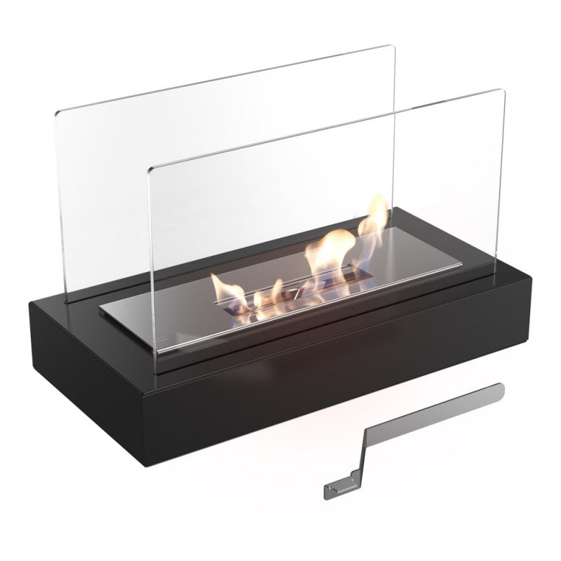 Royelux Everlasting Flame Tabletop Fireplace - Black