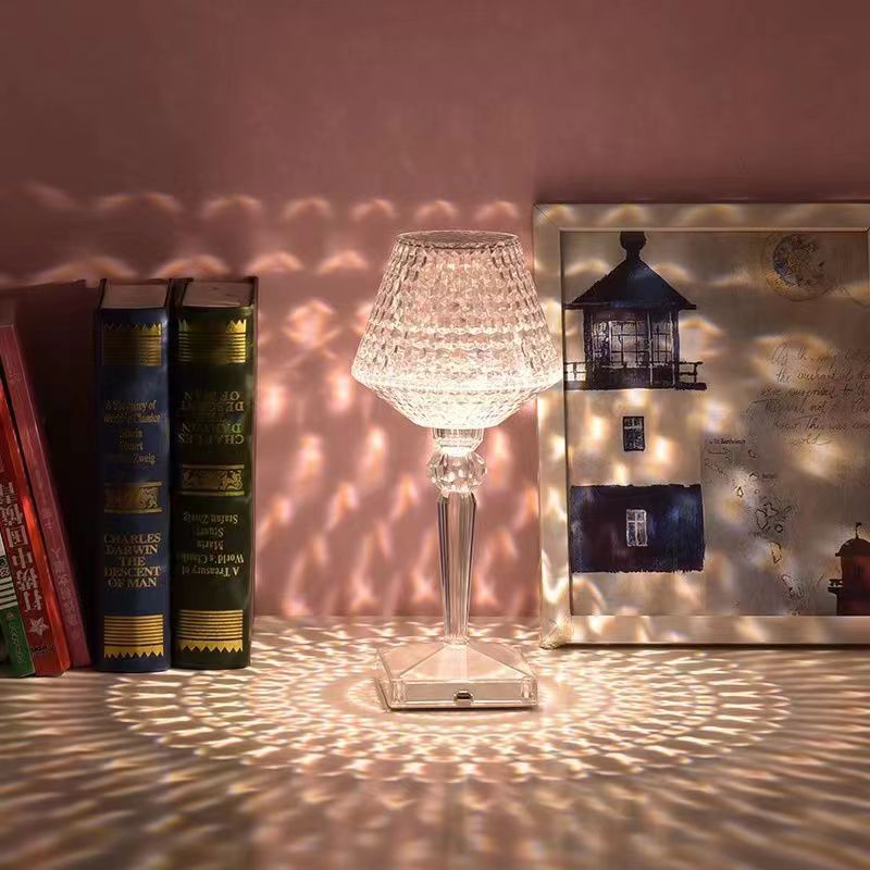 Royelux Sparkle Crystal Desk Lamp - Adjustable Brightness, USB Rechargeable LED - Default Title