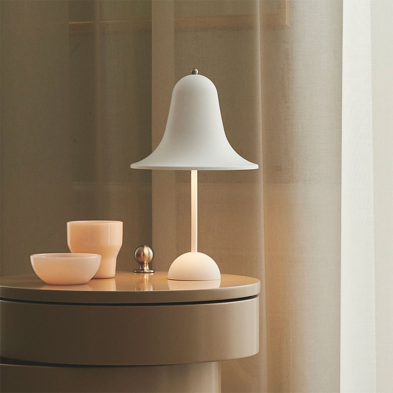 Luxora Jarass Touch-Dimmable Bell-Shape Table Lamp - White