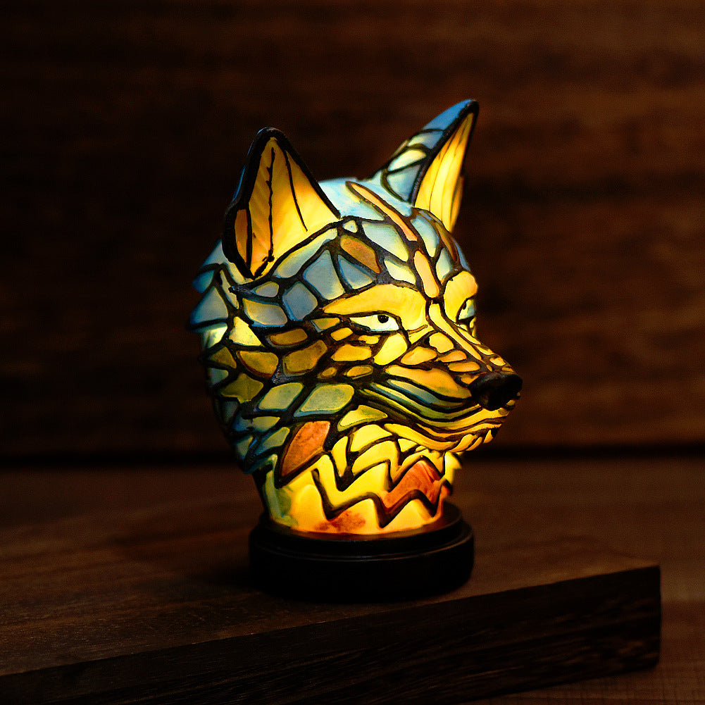 Royaleva WildCraft Animal Light Sculptures – Stained Glass LED Art Lamp