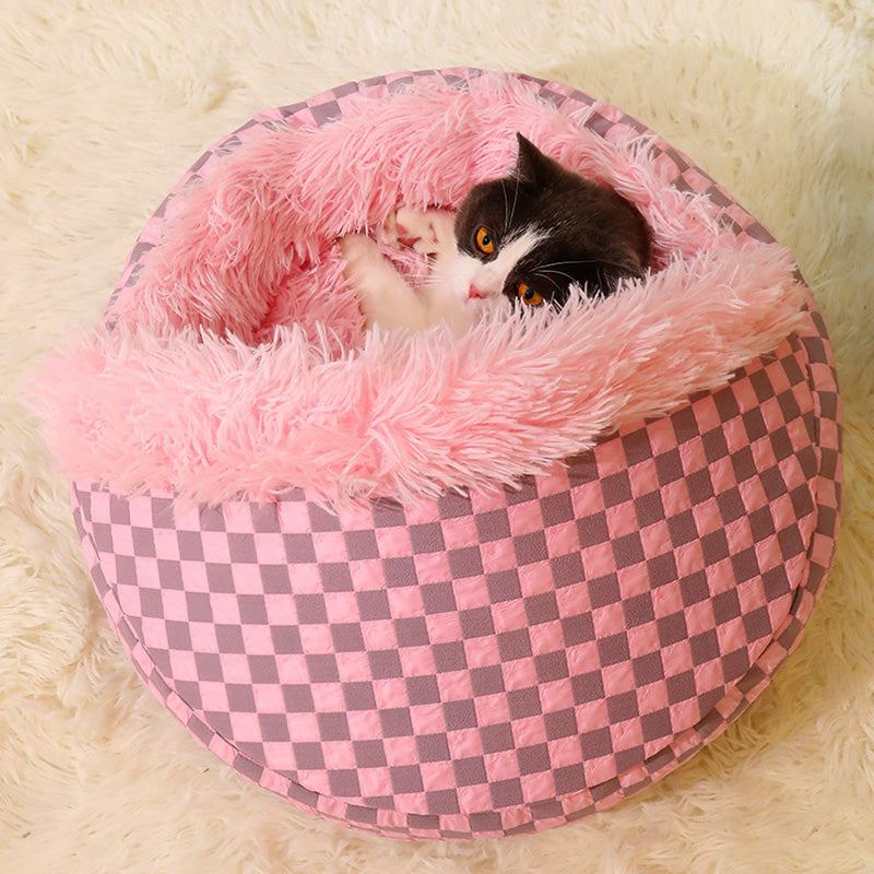 Furora Cozy Cave Bed for Cats & Small Dogs - Plush Anxiety Relief Sanctuary