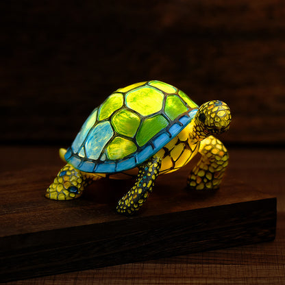 Royallure Mermaid Stained Glass Animal Lamp – 12 Captivating Designs - Sea turtle