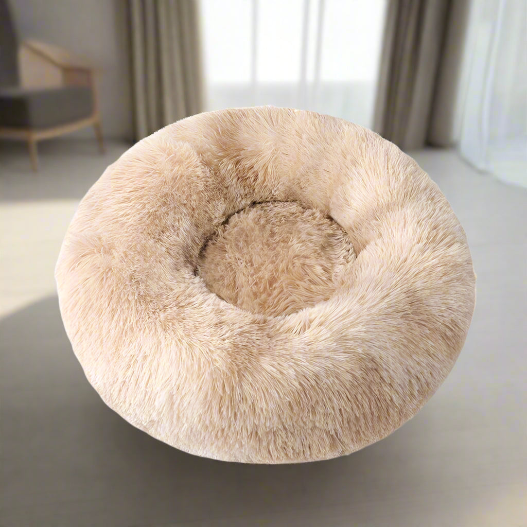 Pawelux Anti-Anxiety Deep Sleep Dog Bed – Cozy Faux Fur Sanctuary for All Breeds