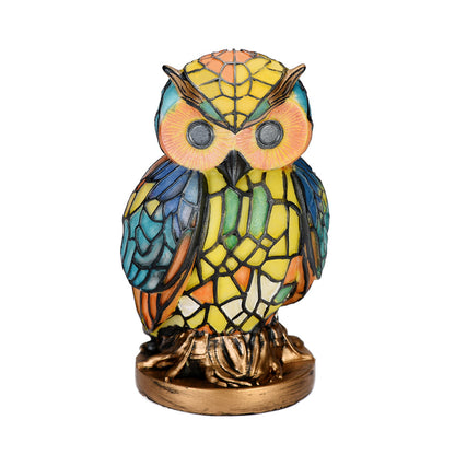 Royallure Mermaid Stained Glass Animal Lamp – 12 Captivating Designs - Owl