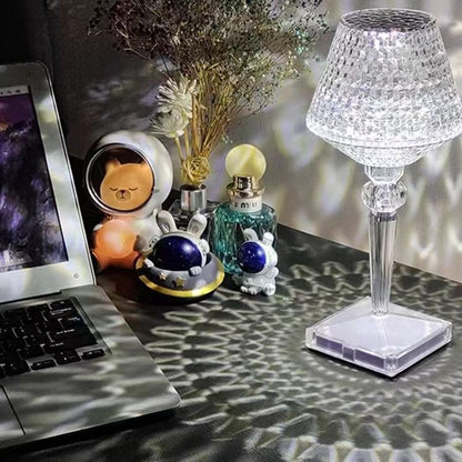 Royelux Sparkle Crystal Desk Lamp - Adjustable Brightness, USB Rechargeable LED - Default Title