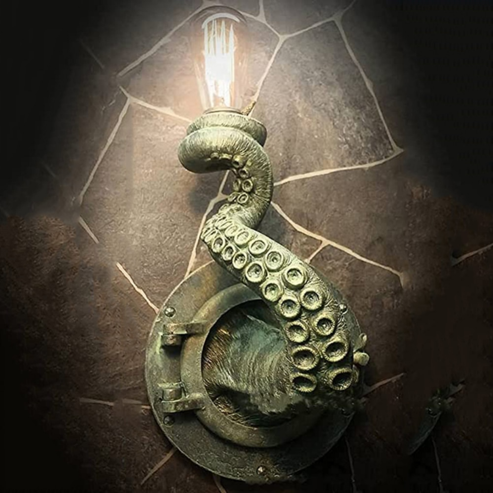 RoyaleGlow Octopus Tentacle Wall Lamp - Unique Home Decor in 3 Colors - Green