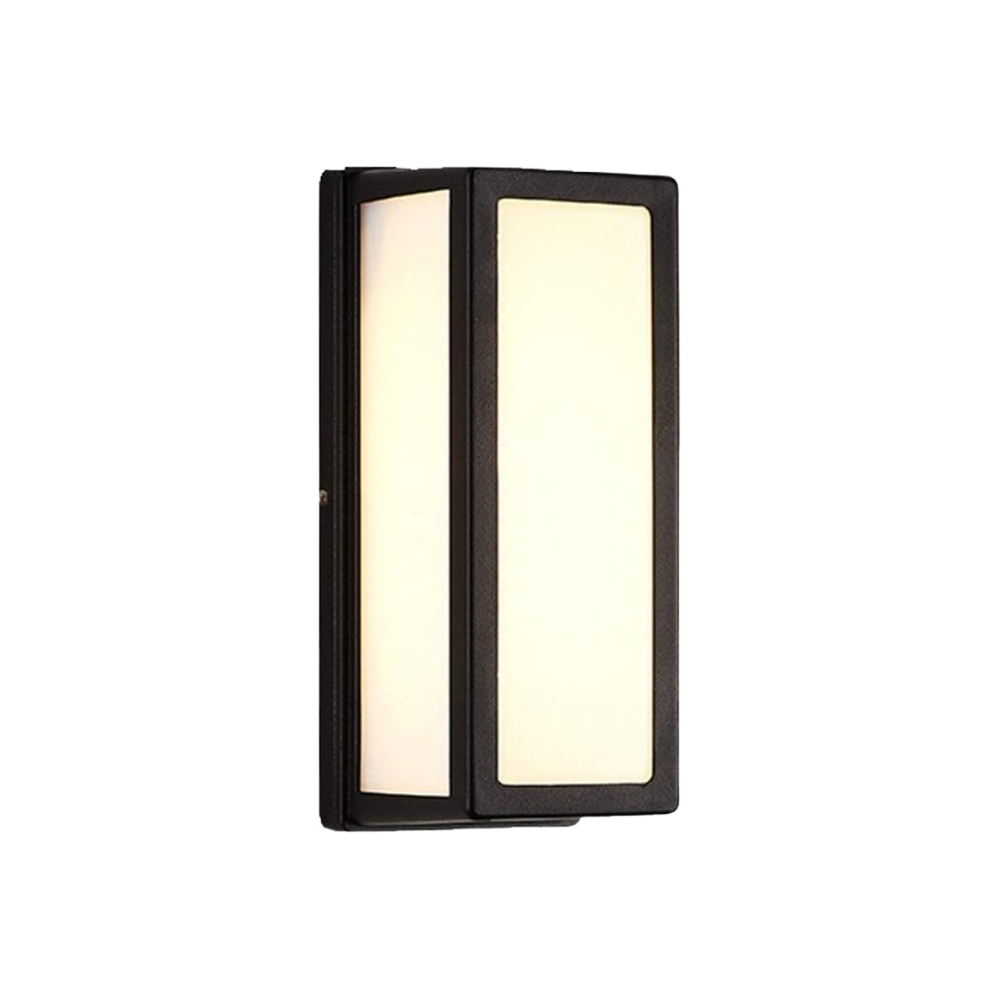 Sleek, weather-resistant outdoor wall lamp with LED lighting, perfect for modern patios, gardens, and entryways.