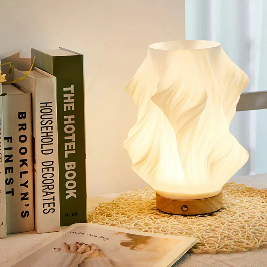 Serene Wavecrest Lamp - Modern Dimmable Wave-Shaped LED Light for Elegant Home Decor - Medium / Wave