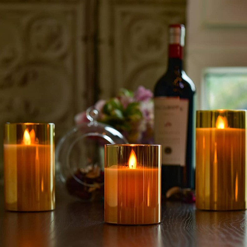 Flameless Candle Set with Remote - Battery Operated LED Candles Safe for Pets & Kids