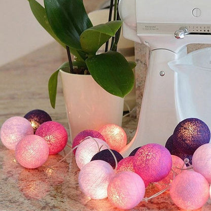 Royallure Cotton Ball Garland Lights – Cozy Decor for Home & Celebrations