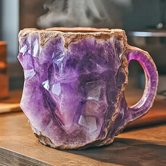 Royallure Elegant Crystal Agate Coffee Cup – Unique Handcrafted Mug for Luxury Sipping