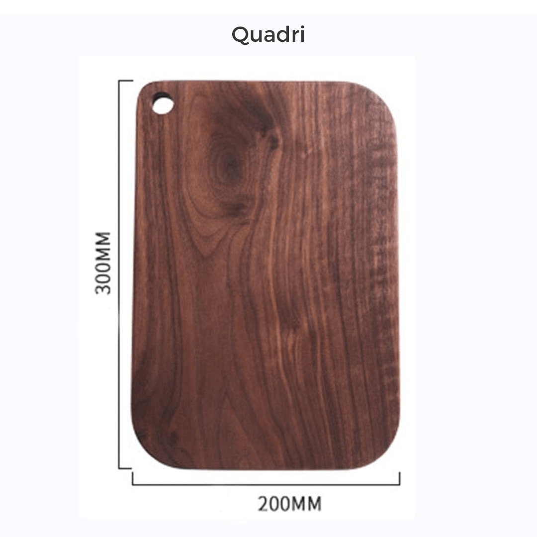 LuxRoyale Walnut Wood Chopping Board - Rustic & Durable Cutting Surface for Kitchen - Mini Oblong