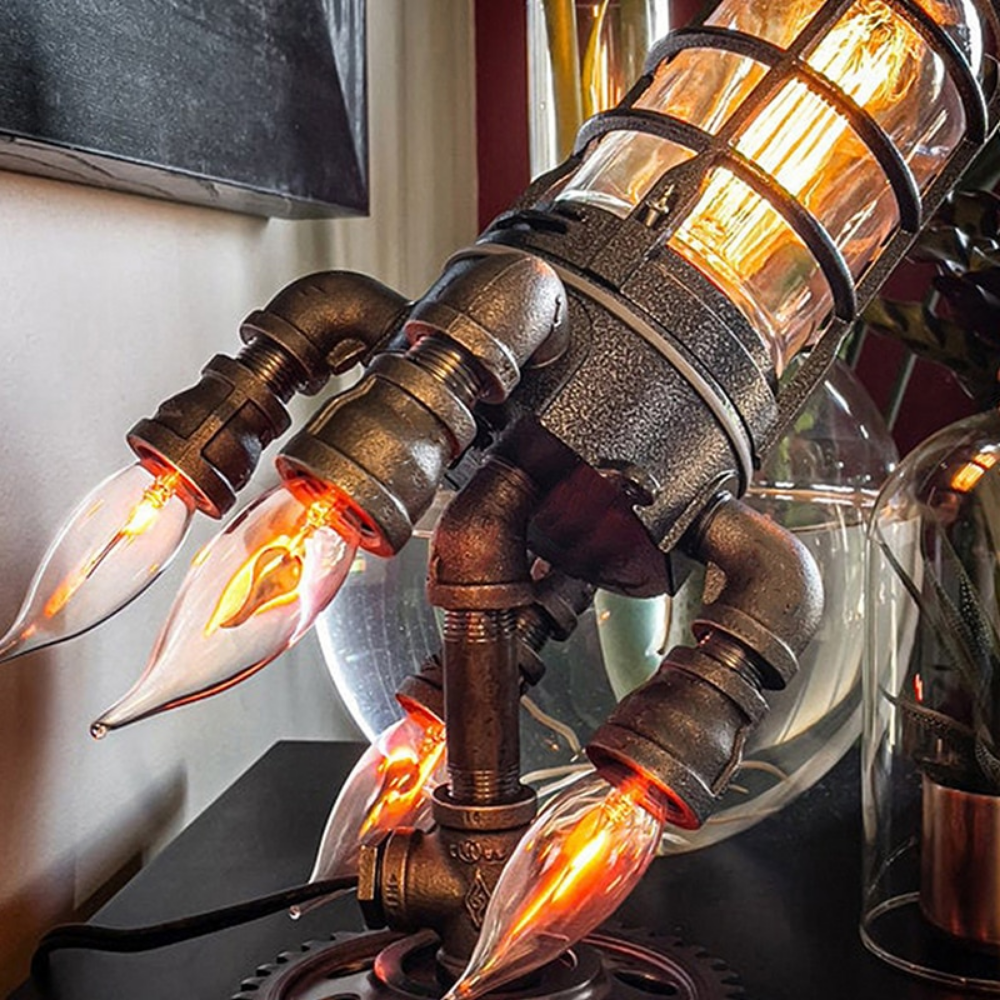 Royallure Steampunk Rocket Table Lamp