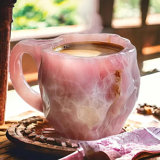 Royallure Elegant Crystal Agate Coffee Cup – Unique Handcrafted Mug for Luxury Sipping