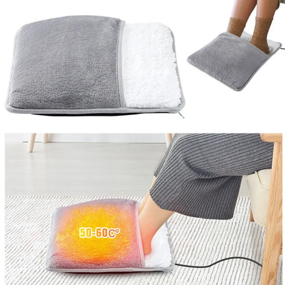 Royaleva USB Heated Foot Warmer – Soft Plush Fabric, 40°C Constant Heat, Portable & USB Powered for Home, Office & Travel Comfort! 