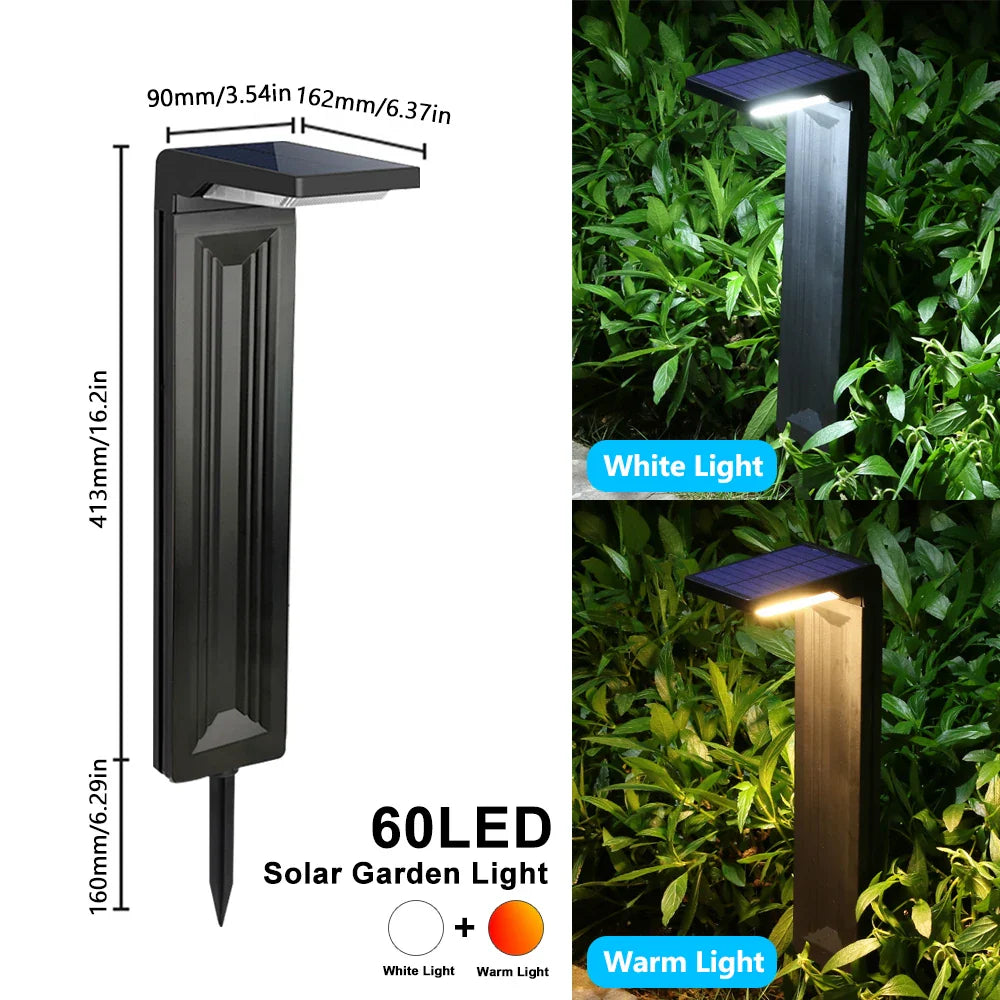 Solar LED Pathway Lights - Waterproof, Dual Color Solar Garden Lights