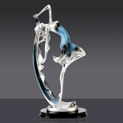 Elegant Ballet Dancing Girl Statue - Modern Resin Sculptures for Home Decor and Gifting