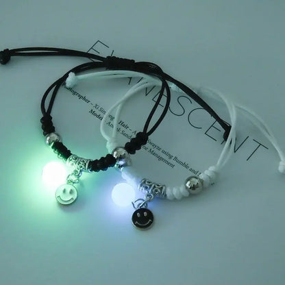 Royelux Luminous Star Couple Bracelets - Matching Glow-in-the-Dark Charm Jewelry