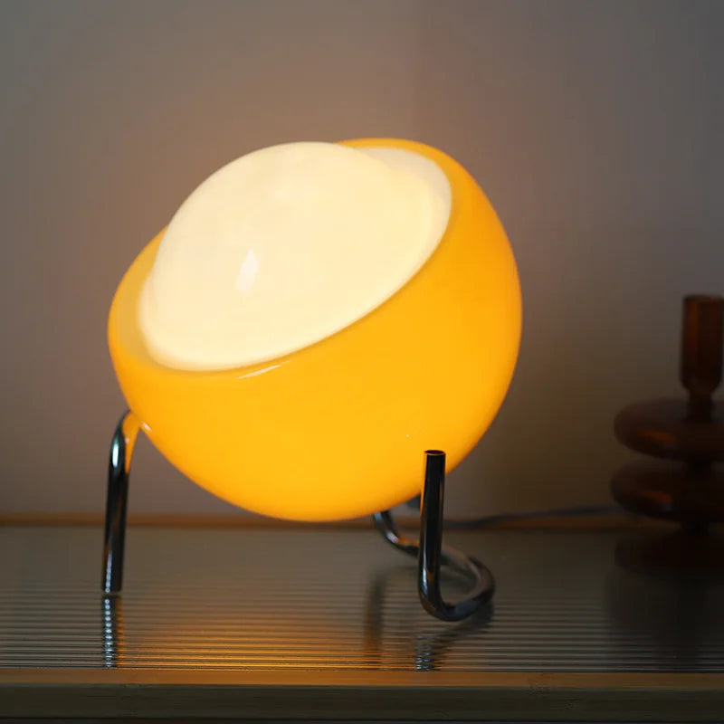 Bauhaus Glass Table Lamp - Retro LED Night Light for Bedroom & Living Room