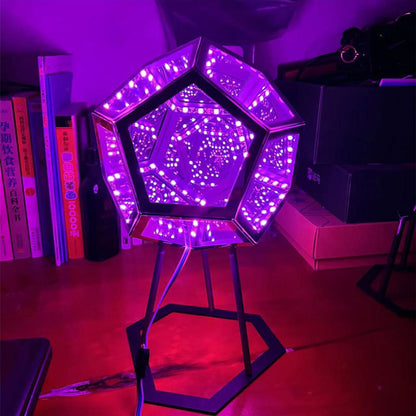 Royallure 3D Dodecahedron Infinity Night Light Lamp - Creative LED Decor