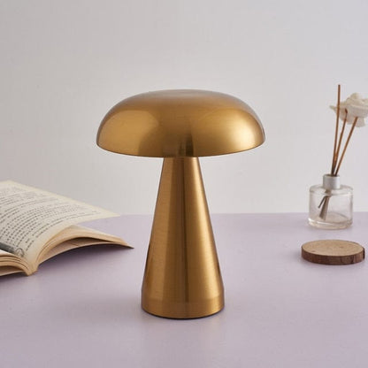 Vintage Mushroom Lamp - Rechargeable Reading Light for Modern Interiors