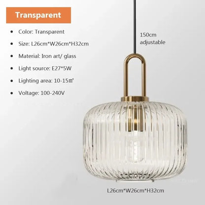 Royallure Modern LED Glass Pendant Light – Sleek Illumination for Any Space - PL441 A Transparent / Without Bulb