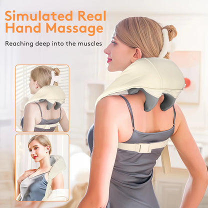 RoyaleGlow Wireless Neck and Shoulder Massager - black